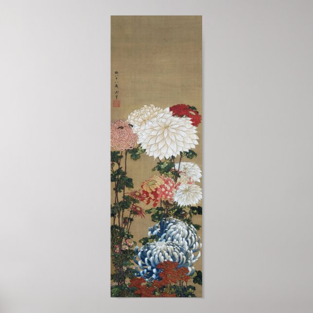 Chrysanthemum, Hokusai Poster (Front)