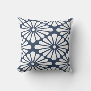Chrysanthemum [indigo] - Japanese Pattern Cushion