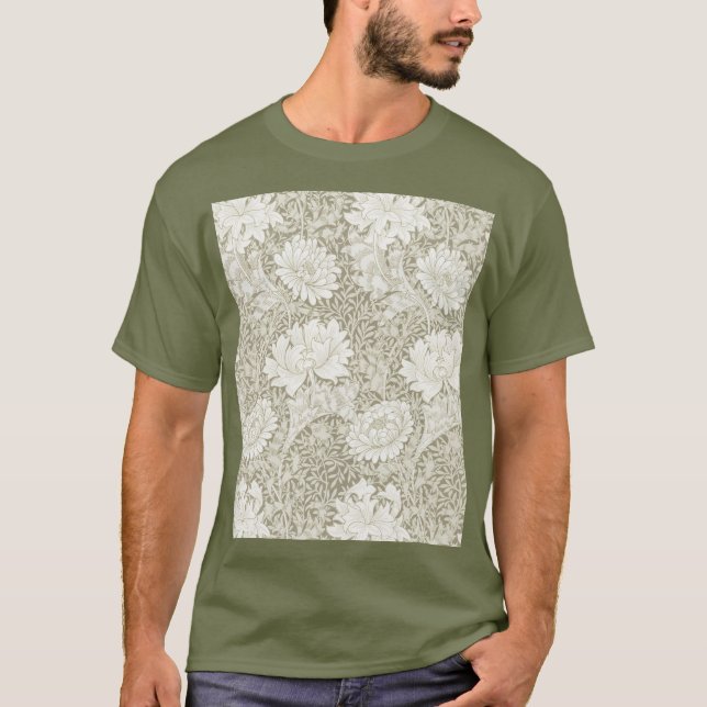 Chrysanthemum Ivory, William Morris T-Shirt (Front)