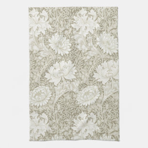 Chrysanthemum Ivory, William Morris Tea Towel