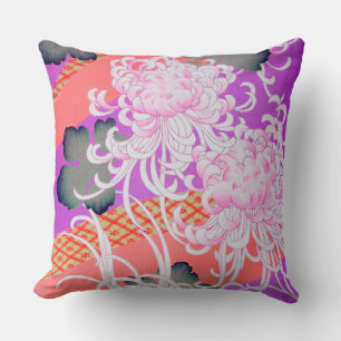 Chrysanthemum, Japanese Design Cushion