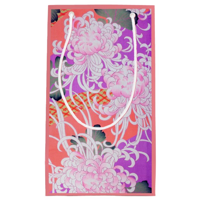Chrysanthemum, Japanese Design Small Gift Bag (Front)