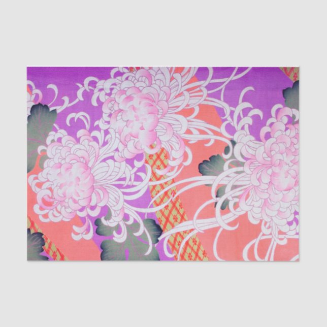 Chrysanthemum, Japanese Design Tissue Paper (Front)