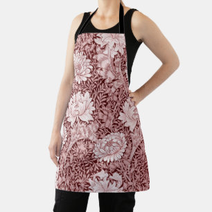 Chrysanthemum Maroon, William Morris Apron