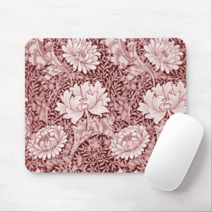 Chrysanthemum Maroon, William Morris Mouse Pad