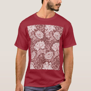Chrysanthemum Maroon, William Morris T-Shirt