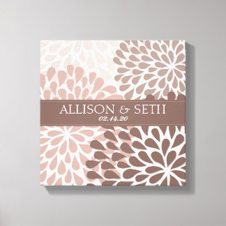 Chrysanthemum (Nutmeg) Canvas Wedding Gift