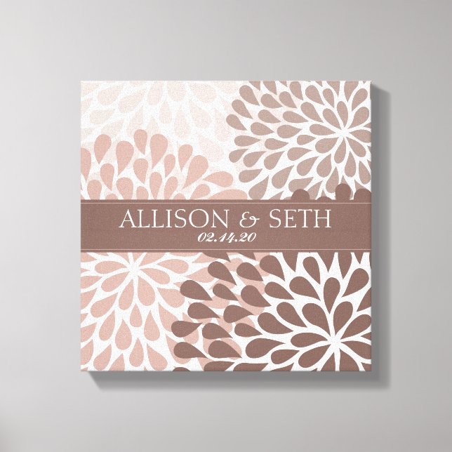 Chrysanthemum (Nutmeg) Canvas Wedding Gift (Front)