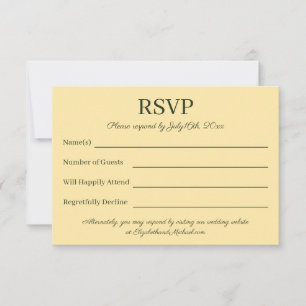 Chrysanthemum Pink and Cream Floral Wedding RSVP Card