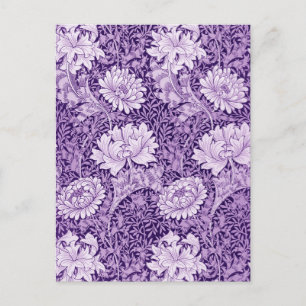 Chrysanthemum Purple, William Morris Postcard