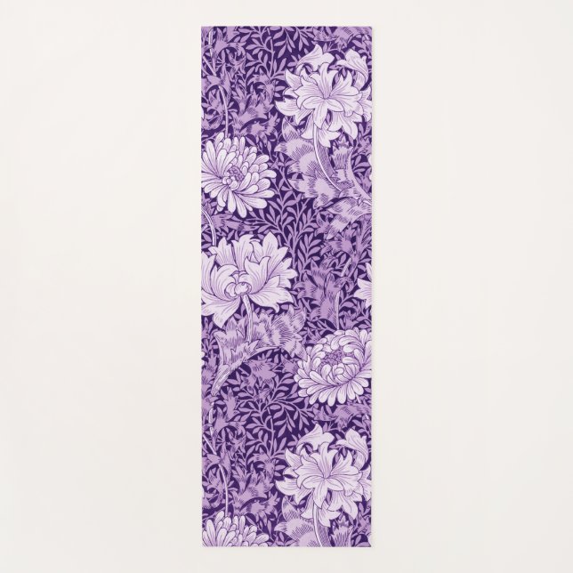 Chrysanthemum Purple, William Morris Yoga Mat (Front)