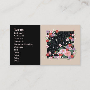 Chrysanthemum & Sakura Japanese Fine Art Business Card