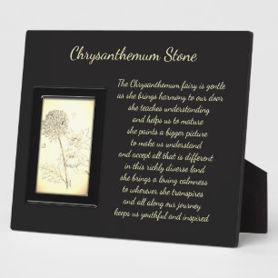 Chrysanthemum Stone Crystal Fairy Plaque