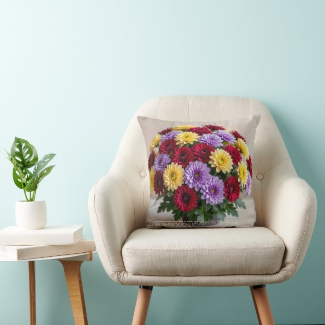 Chrysanthemum Symbolism Cushion (Chair)