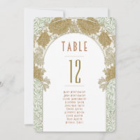Chrysanthemum Table Numbers Vintage Art Nouveau
