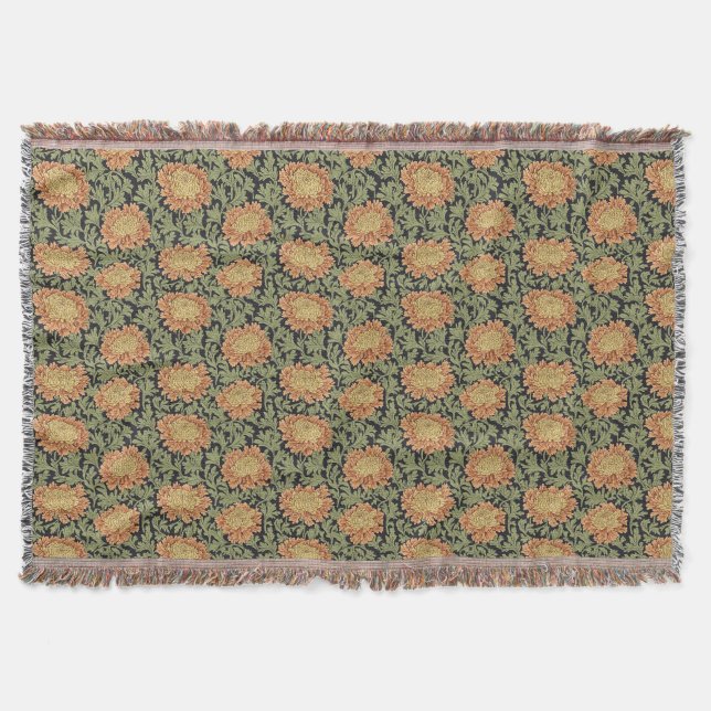 Chrysanthemum  throw blanket (Front)