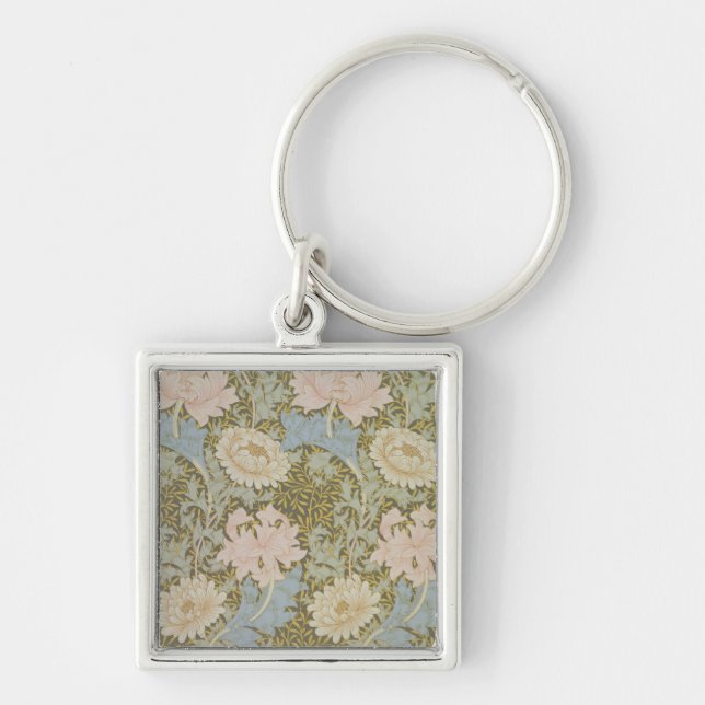 'Chrysanthemum' wallpaper, 1876 (wallpaper) Key Ring (Front)