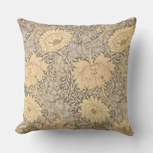 'Chrysanthemum' wallpaper design, 1876 Cushion (Front)