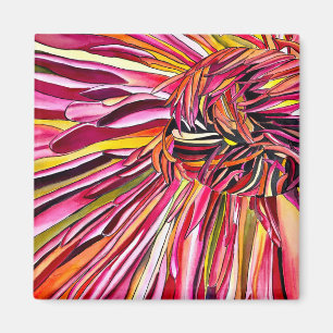 Chrysanthemum watercolor art flower magnet