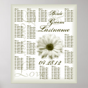 Chrysanthemum Wedding Guest Seating Chart
