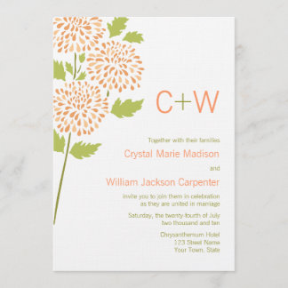 Chrysanthemum Wedding Invitation