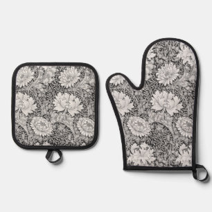 Chrysanthemum, William Morris Oven Mitt & Pot Holder Set