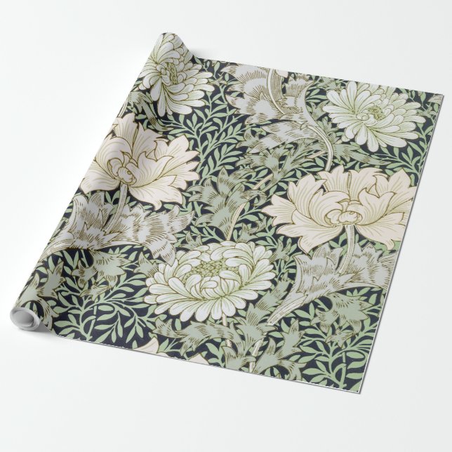 Chrysanthemum, William Morris Wrapping Paper (Unrolled)