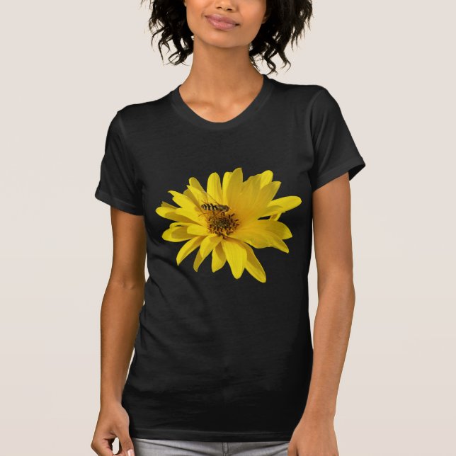 Chrysanthemum with Hover Fly T-Shirt (Front)