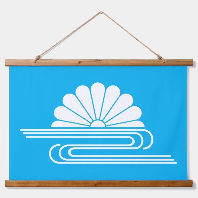 Chrysanthemum with water hanging tapestry (Front)
