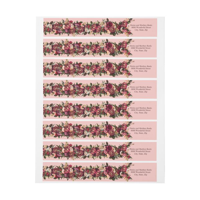 Chrysanthemum Wrap Around Label (Sheet)