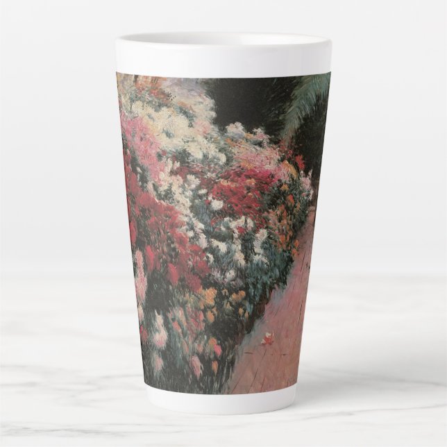 Chrysanthemums by Dennis Bunker Miller, Fine Art Latte Mug (Front)