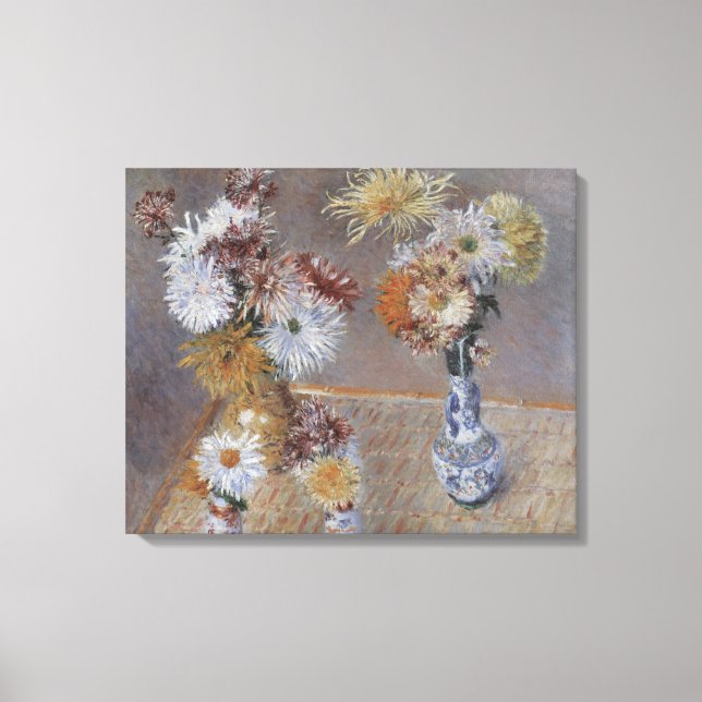 Chrysanthemums by Gustave Caillebotte Canvas Print (Front)