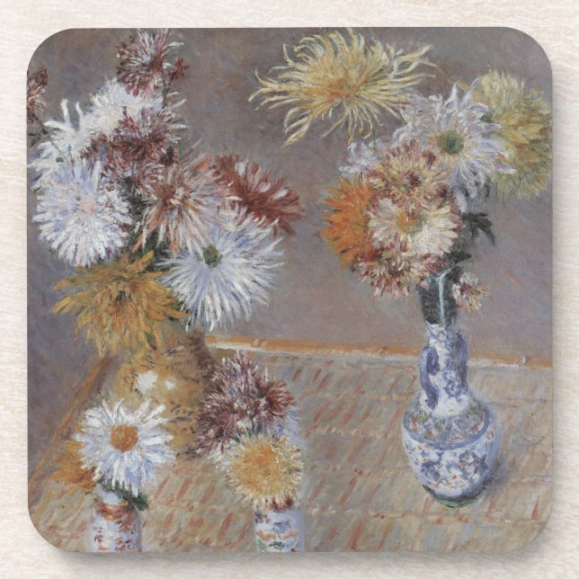 Chrysanthemums by Gustave Caillebotte Coaster (Front)