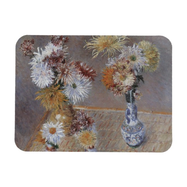 Chrysanthemums by Gustave Caillebotte Magnet (Horizontal)