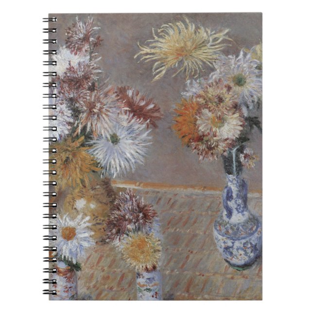 Chrysanthemums by Gustave Caillebotte Notebook (Front)