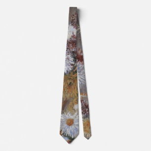 Chrysanthemums by Gustave Caillebotte Tie