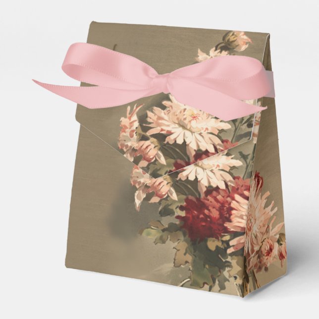 Chrysanthemums in a Bottle Favour Box (Front Side)