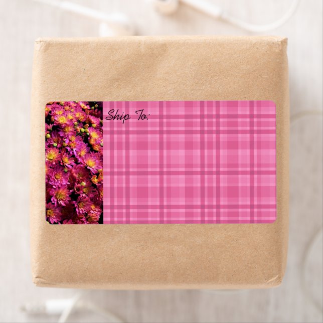 Chrysanthemums / Plaid / Magenta / (Insitu)