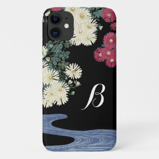 Chrysanthemums,Running Water, Japanese Floral Case-Mate iPhone Case