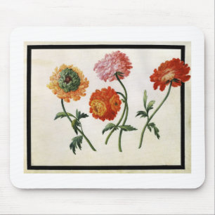 Chrysanthemums (w/c on paper) mouse pad