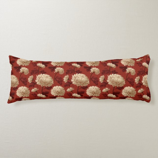 Chrysanths Texture Condo Decor Classic Decorative Body Cushion (Front)