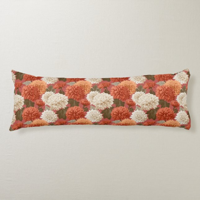 Chrysanths Texture Floor Décor Artistic Bed Body Cushion (Front)