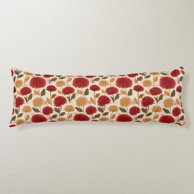 Chrysanths Texture Home Styling Boho Memory Foam Body Cushion (Front)
