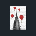 Chrysler Building and Red Hot Air Balloons Canvas Print<br><div class="desc">Transportation & Travel</div>