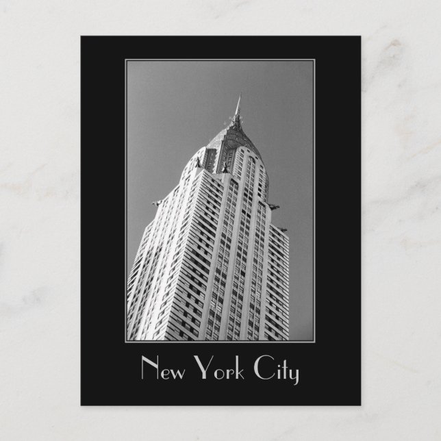 Chrysler Building B&W Postcard (Front)