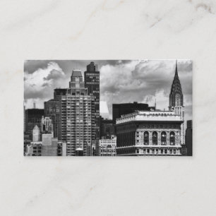 Chrysler Building, Flatiron Building, Sky House BW Business Card