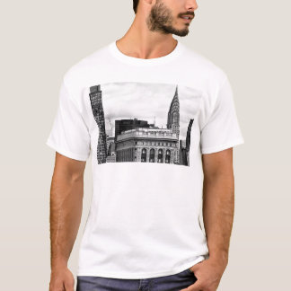 Chrysler Building, Flatiron, Clouds B&W T-Shirt