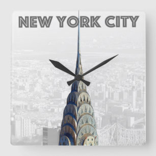 Chrysler Building New York City Square Wall Clock