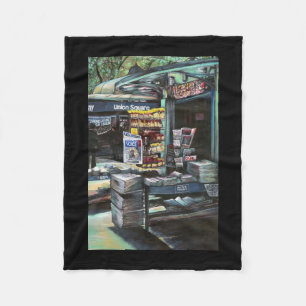 Chrysocolia Morning, Union Square, NYC Fleece Blanket