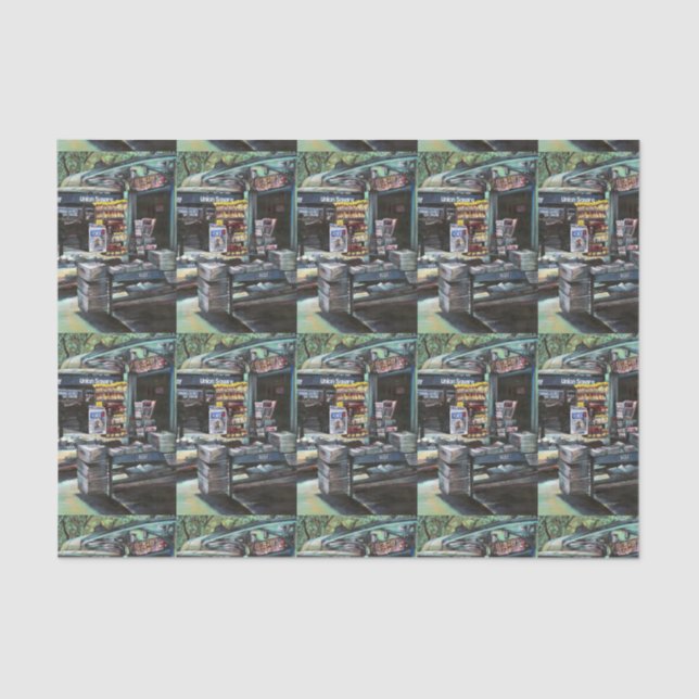 Chrysocolia Morning, Union Square, NYC Tissue Paper (Front)